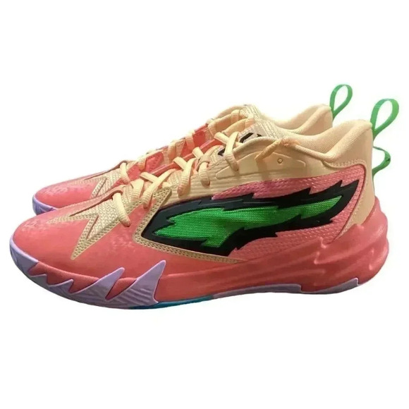 Puma Basketball Shoes Men 9 Orange Scoot Zero Georgia Peach Sneakers Lace Up NEW - Picture 6 of 7